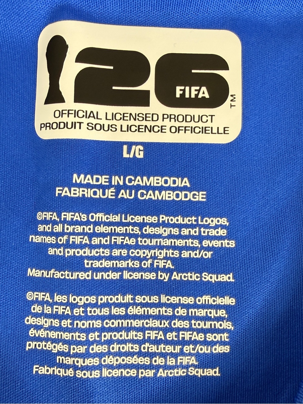 FIFA Italia 2026 Soccer Jersey by Arctic Squad Men’s L NWT Official Licensed - Picture 14 of 15